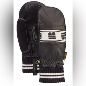 Burton Black and White Unisex Mittens
